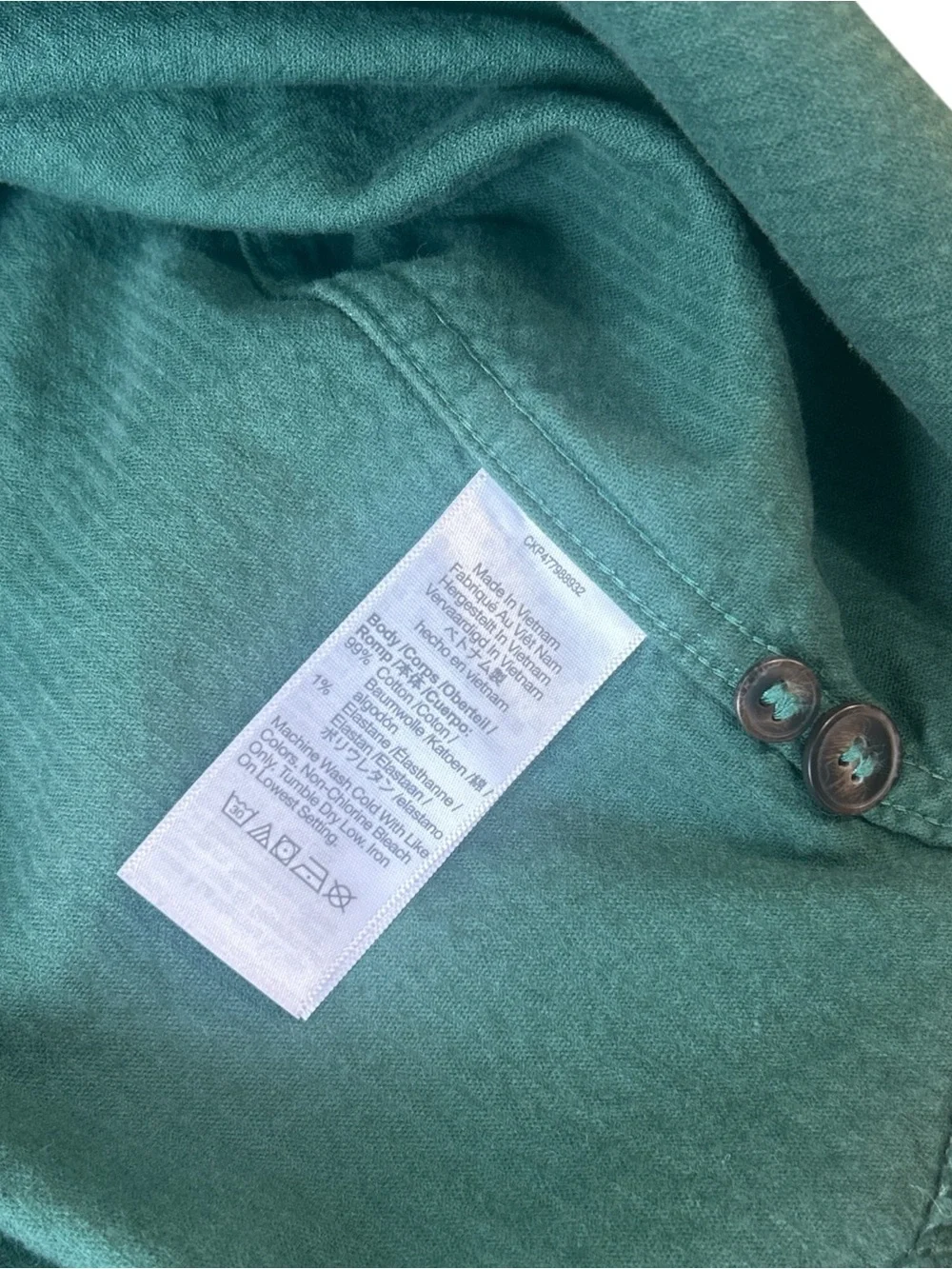 Madewell women Green Corduroy Button-Down Shirt - Picture 6 of 9